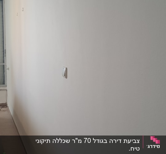 קיר צבוע בלבן עם ווים קטנים